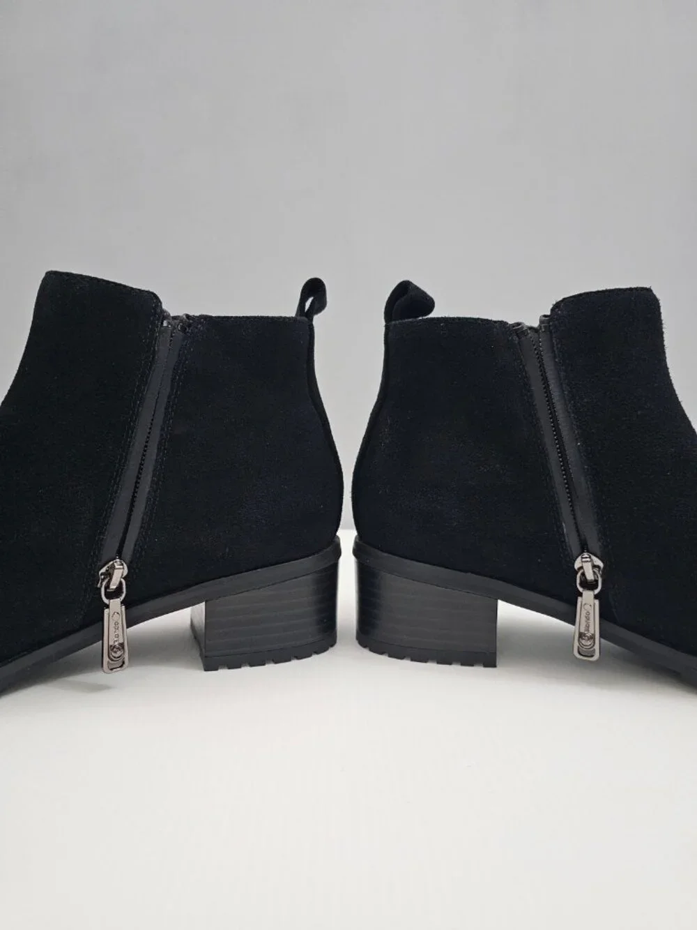 Blondo Samara Waterproof Ankle Boot Black Suede Block Heel Womens 8 NEW